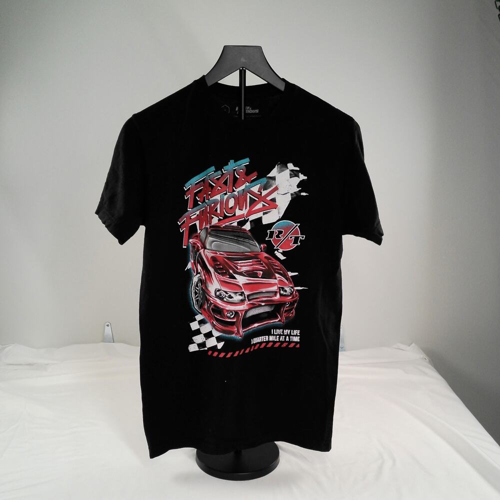 Fast & Furious Graphic T-Shirt Men's M Black Racing Car Movie Tee